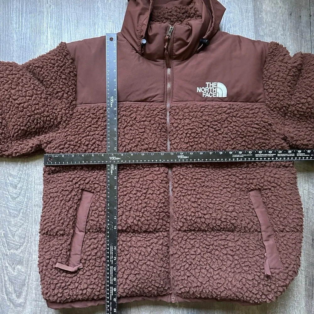 The North Face Sherpa Nuptse Down Jacket Brown Coat Mens Size X LARGE XL Pile